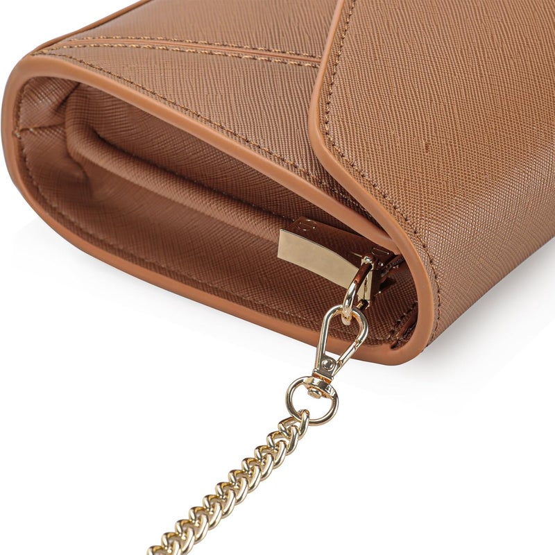DEXMAY DM DEXMAY Women Envelope Clutch Faux Saffiano Leather Evening Handbag Foldover Clutch Bag Formal Dressy Purse - Image 4